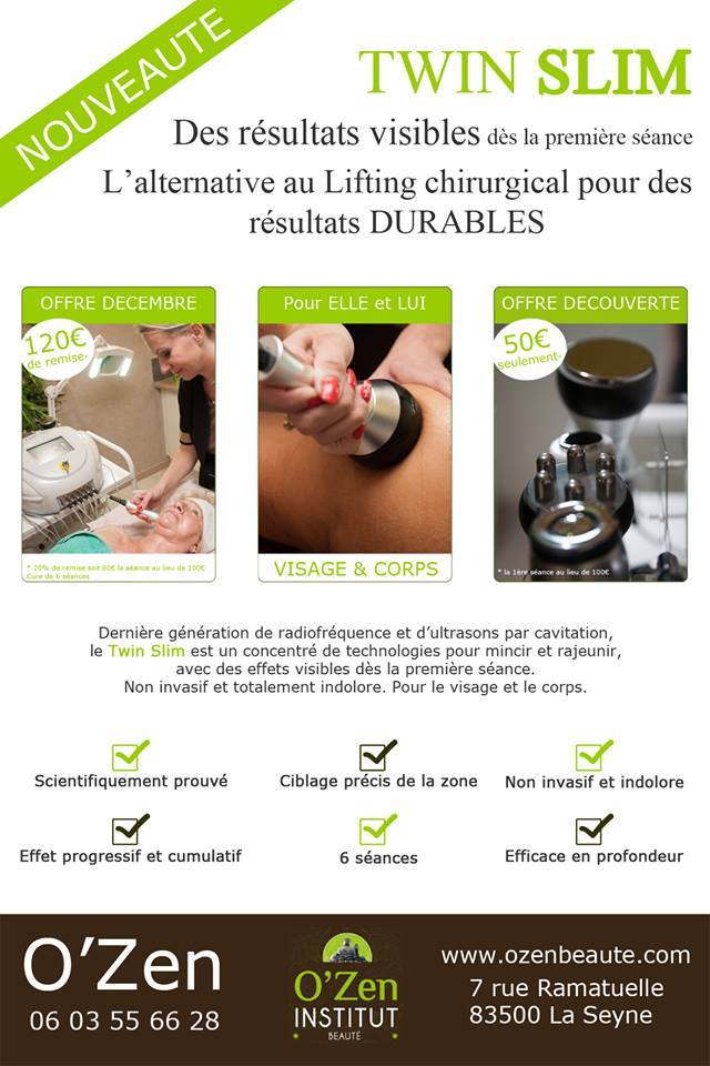 "TWIN SLIM" APPAREIL DERNIÈRE TECHNOLOGIE RAJEUNISSANT VISAGE ET MINCEUR CORPS